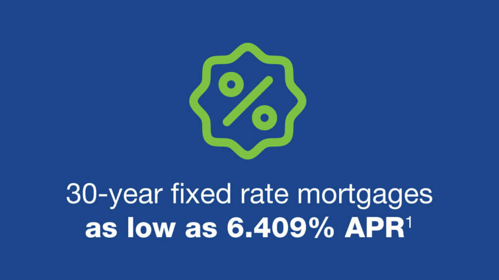 30-year fixed rate mortgages as low as 6.409% APR^1